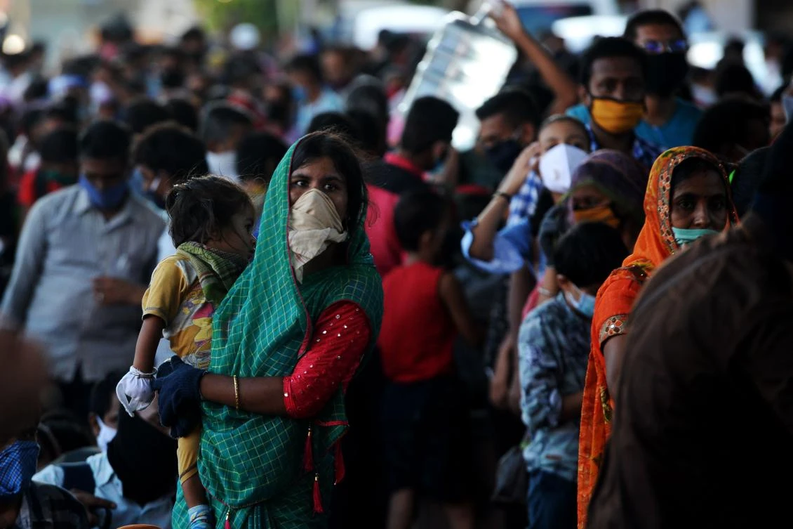 India has reported another record one-day spike in coronavirus cases. (AFP)
