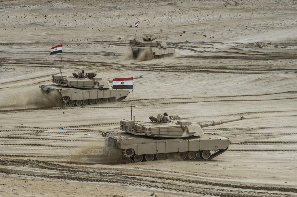 The drill called “Hasm 2020” was carried over for several days and was attended by the Minister of Defense and Military Production, Mohamed Zaki. (File/AFP)