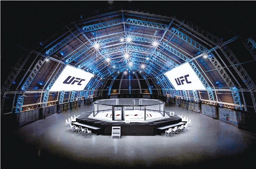 The ring where the fighters will meet. (Photo/ UAE’s department of culture and tourism)