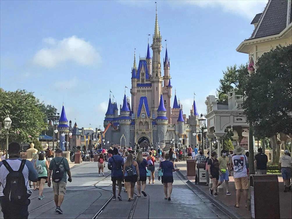 Disney annual passholders get a peek at the coronavirus-inspired changes inside the Magic Kingdom Thursday, July 9, 2020 in Lake Buena Vista, Florida “The Most Magical Place on Earth‒ is reopening after nearly four months with new rules in place to help prevent the spread of coronavirus. (AP)