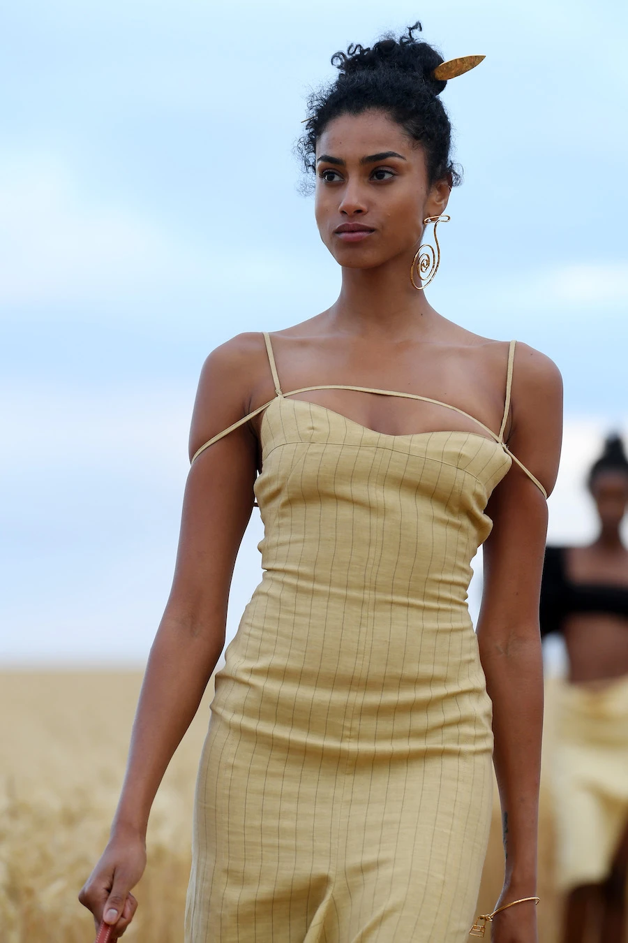 Nora Attal, Imaan Hammam storm Jacquemus Spring 2021 runway