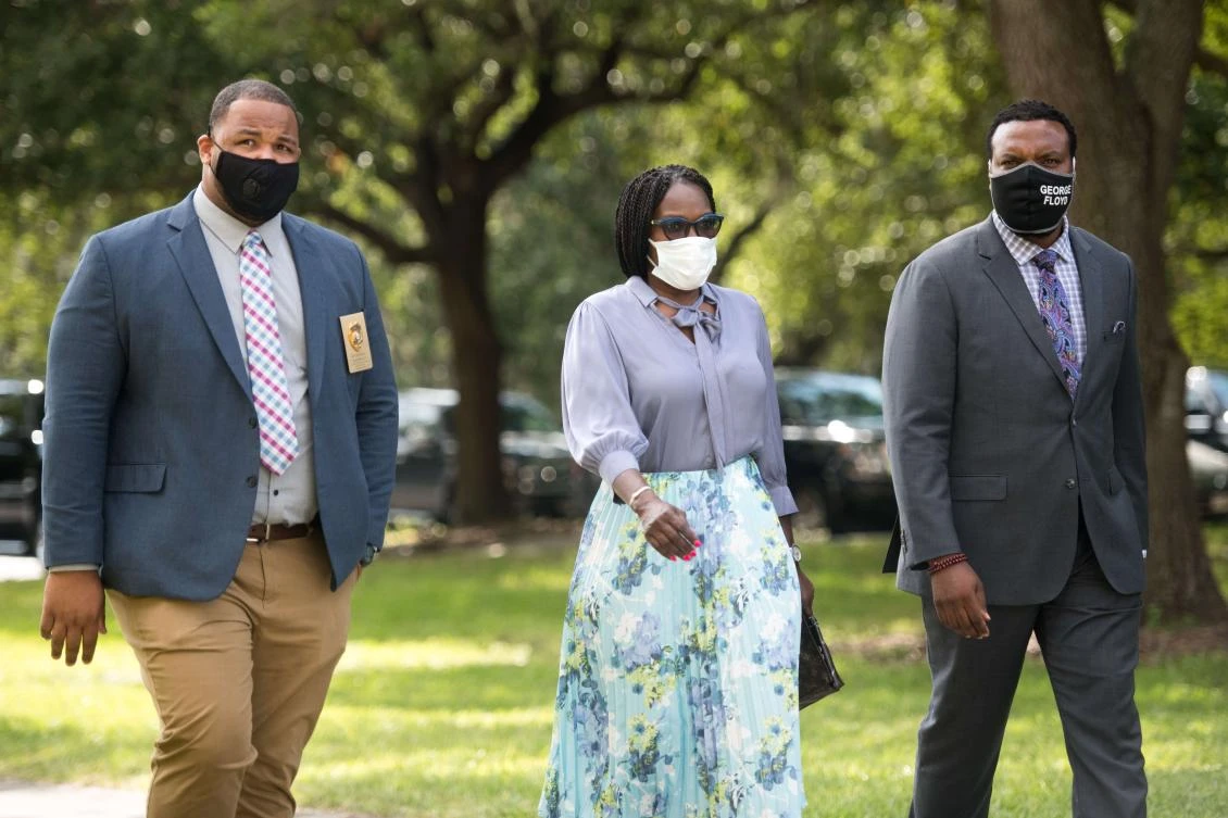 Three white men charged in killing of black jogger in Georgia plead not guilty
