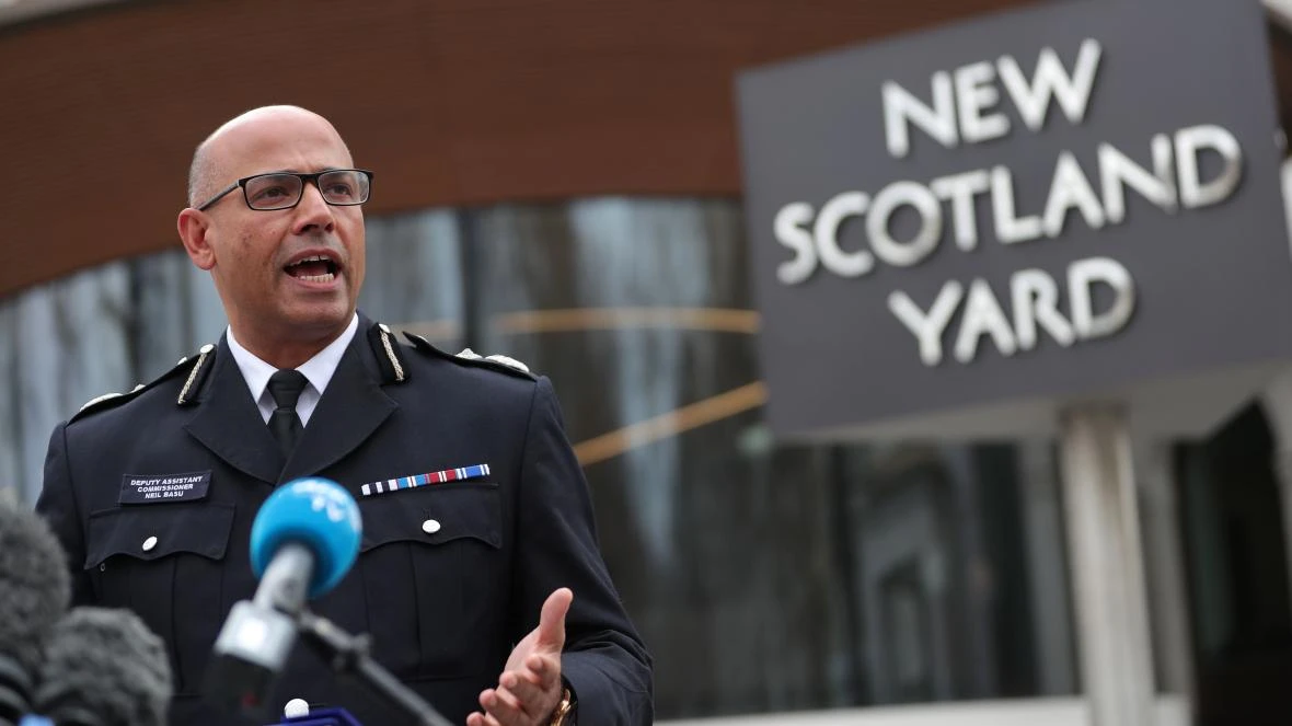 The head of counter-terrorism policing in the UK, Neil Basu, discussed the use of language to describe acts of terror during an online forum in June. (AFP/Getty Images)