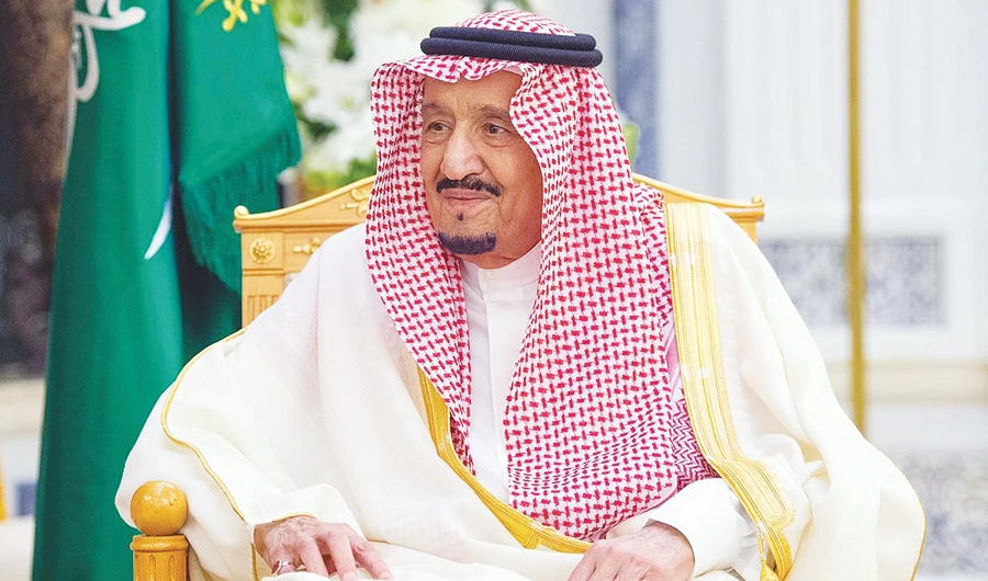 King Salman was admitted to King Faisal Specialist Hospital in Riyadh to undergo some tests due to cholecystitis, according to the royal court. (AFP)