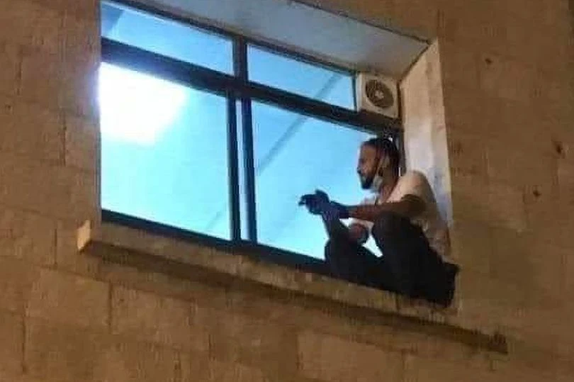 Jihad Al-Suwaiti, 30, was not allowed to visit his 73-year-old mother Rasma Salema, who was also being treated for leukemia, inside a Hebron hospital because of restrictions in place to limit the spread of COVID-19. (Twitter: @wWrNekpJZx32upl)