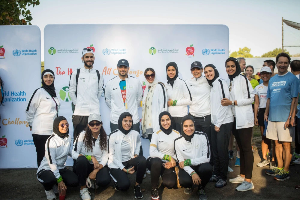 The Saudi Greens women’s football team that placed second in the UN Global Goals World Cup in New York, under the auspices of the Saudi Sports For All Federation. (Supplied)
