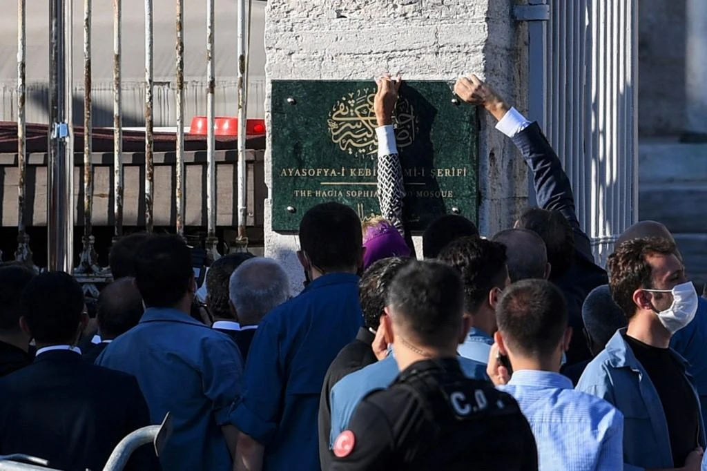 Istanbul’s Hagia Sophia opens as a mosque for first Friday prayers