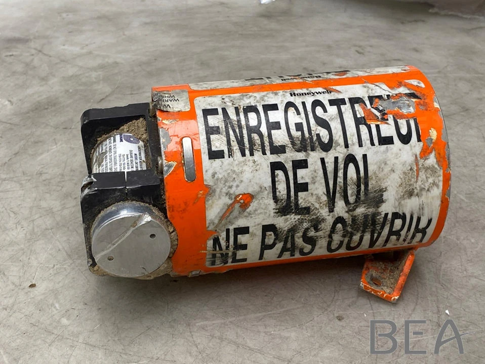 View of the flight recorder from the Iranian missile-downed Ukraine International Airlines (UIA) Flight PS752 Boeing 737 jet, as work begins at the BEA investigation bureau in Le Bourget, France July 20, 2020. (Reuters)