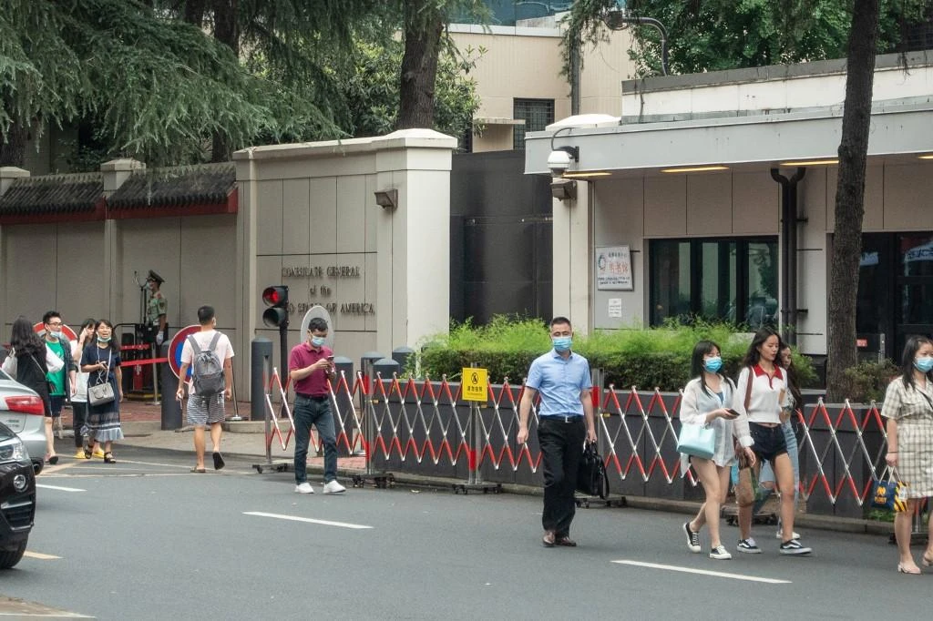 The US consulate in Chengdu, above, is responsible for monitoring Tibet and other areas in the southwest inhabited by non-ethnic Chinese minorities. (AFP)