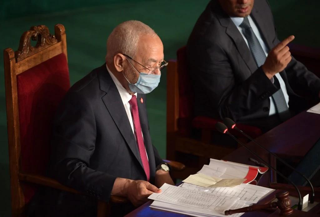 At least five Tunisian parties have called for a vote of no confidence against Ghannouchi, accusing the co-founder of the Ennahda party of pursuing partisan interests. (File/AFP)