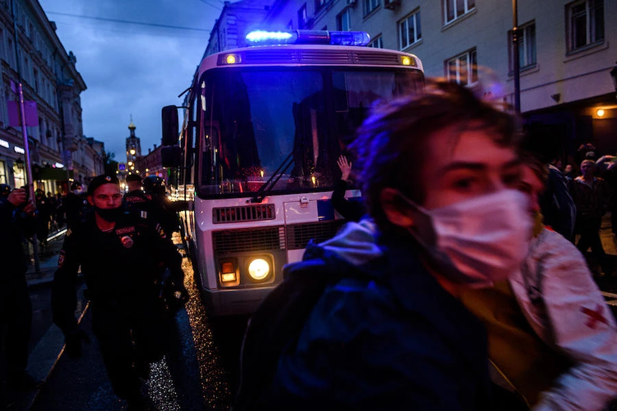Moscow police said Saturday they have detained over 30 people on charges of involvement in fights and disturbances. (File/AFP)