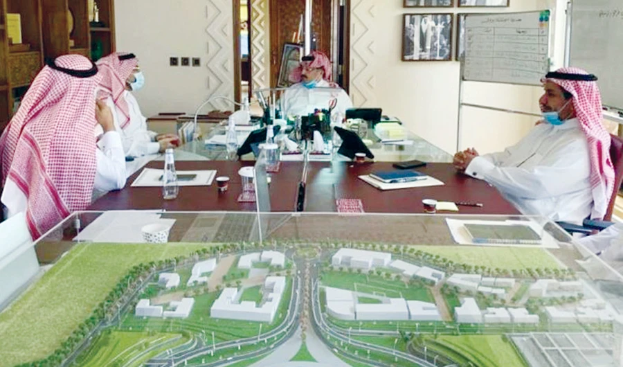 Asir governor Prince Turki bin Talal meets officials. (Supplied)