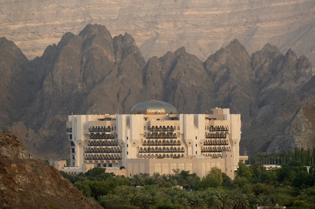 Above, the luxury hotel Al-Bustan Palace on the outskirts of Muscat in Oman. (AFP file photo)