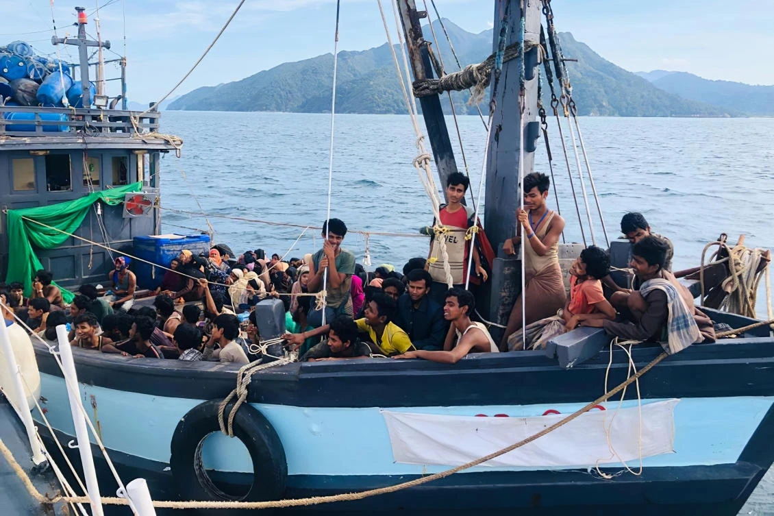 Malaysia does not recognize refugee status, but the Muslim-majority country is a favored destination for Rohingya Muslims seeking a better life after escaping a 2017 military crackdown in Myanmar. (Malaysian Maritime Enforcement Agency via AP)
