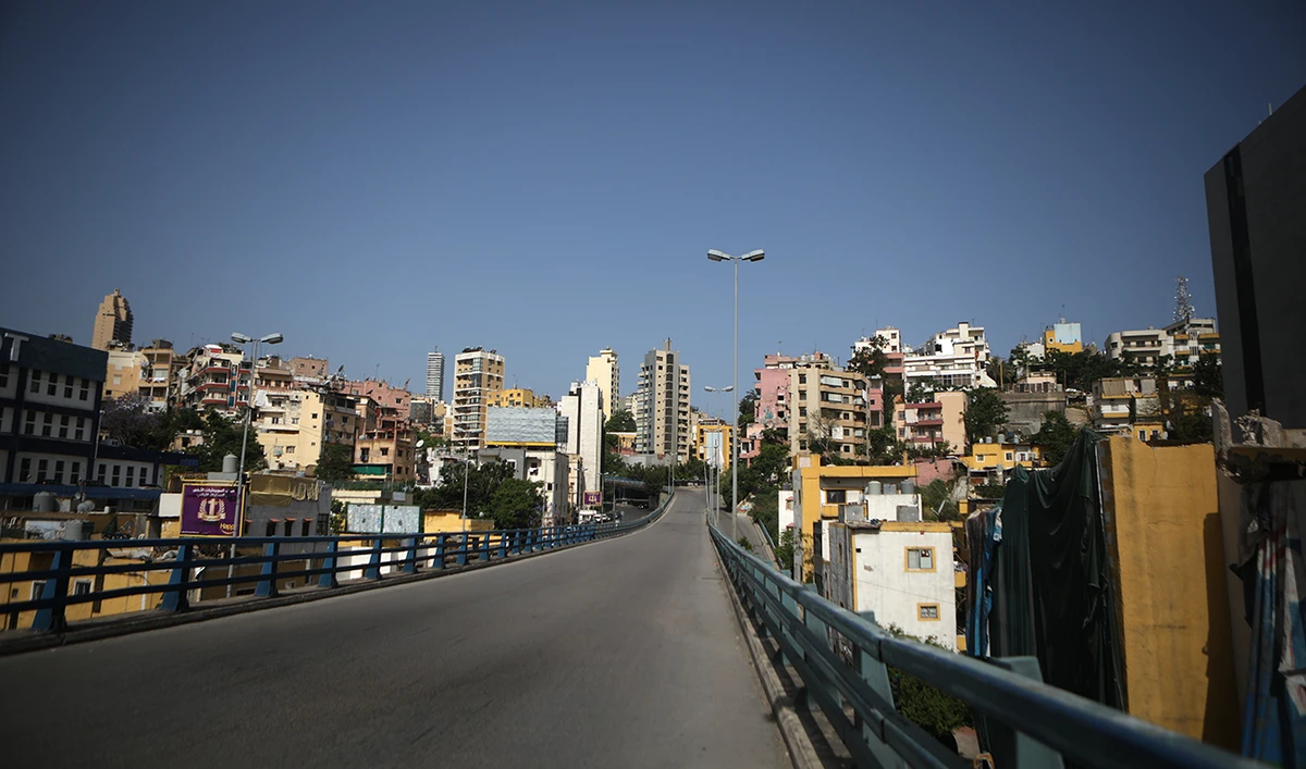 A deserted bridge on the eastern outskirts of the Lebanese capital Beirut, during a lockdown imposed by the authorities due to the novel coronavirus pandemic. (AFP/File)