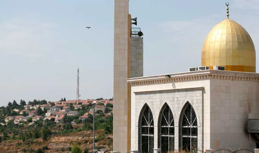 Section of West Bank mosque damaged by arson