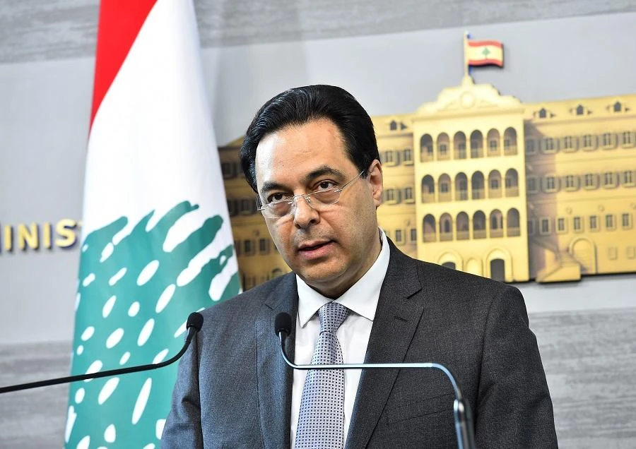 Lebanese Prime Minister Hassan Diab. (File/AFP)