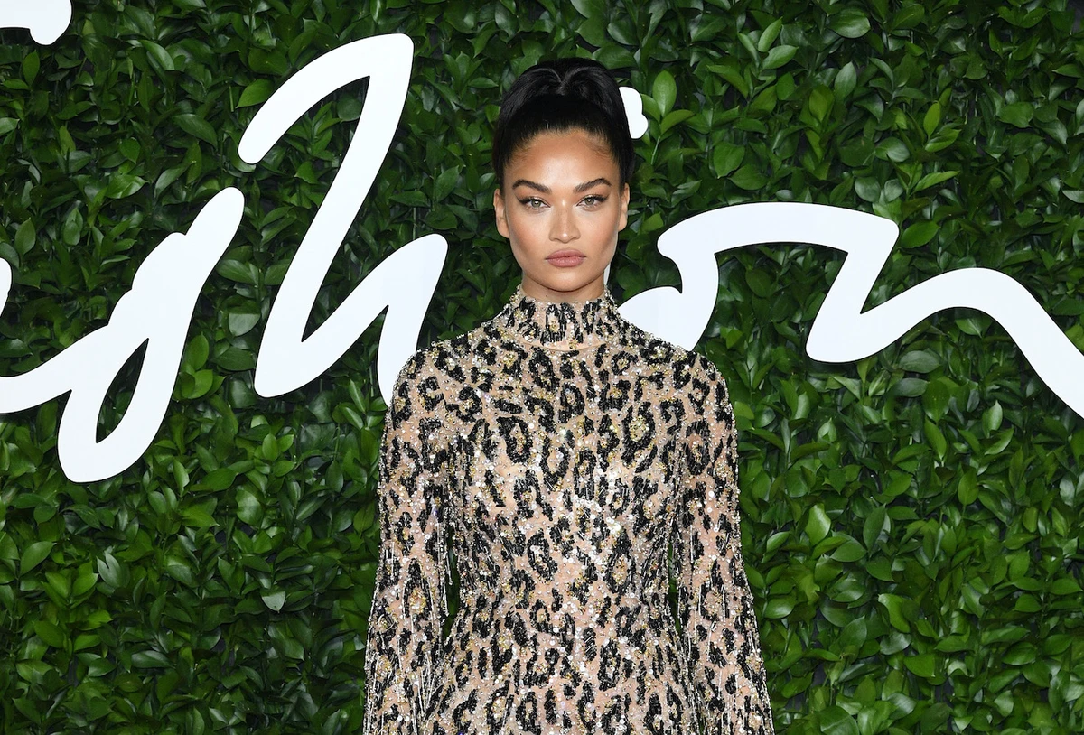 Shanina Shaik shared a monochrome picture of herself by the beach. (Getty)