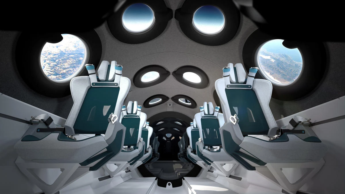 Virgin Galactic shows off passenger spaceship cabin interior