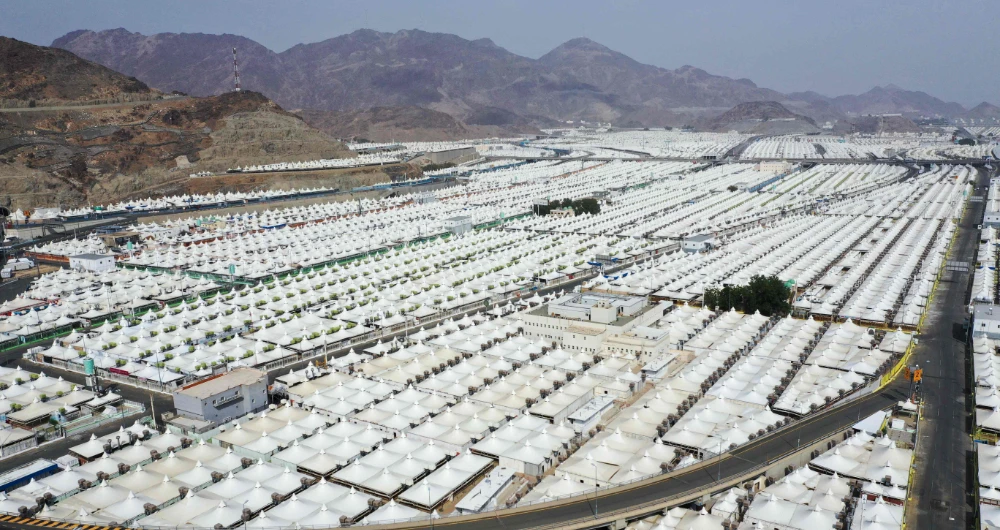 All pilgrims were required to be tested for coronavirus before they arrived in Makkah, and they will be quarantined after the pilgrimage. (AFP)