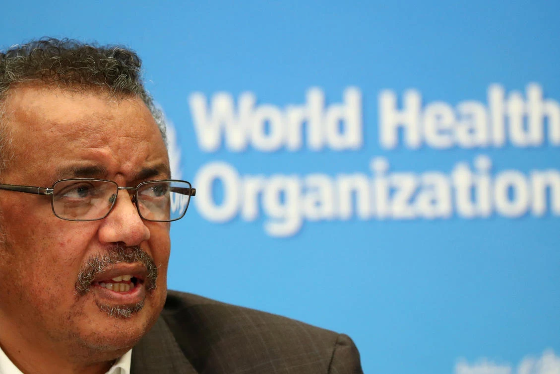 Director-General of the World Health Organization (WHO) Tedros Adhanom Ghebreyesus speaks during a news conference after a meeting of the Emergency Committee on the novel coronavirus (2019-nCoV) in Geneva, Switzerland January 30, 2020. (Reuters)