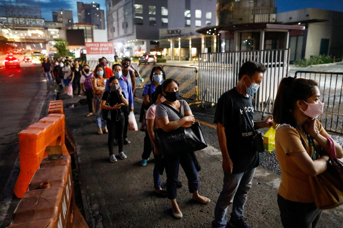 The Philippine government has blamed poor compliance with health protocols for the sharp increase in infections. (Reuters)