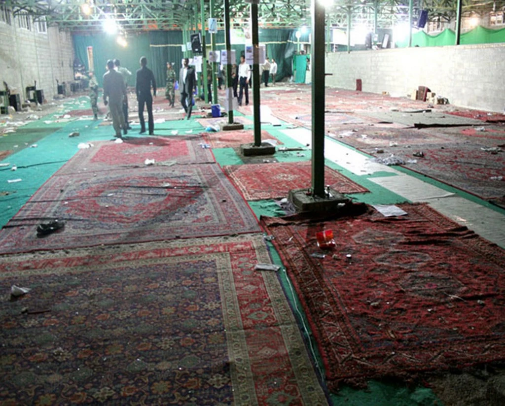 Iranian state television broadcast a report on Sharmahd’s arrest, linking him to the 2008 bombing of the Hosseynieh Seyed Al-Shohada Mosque in Shiraz (above). (File/AFP)