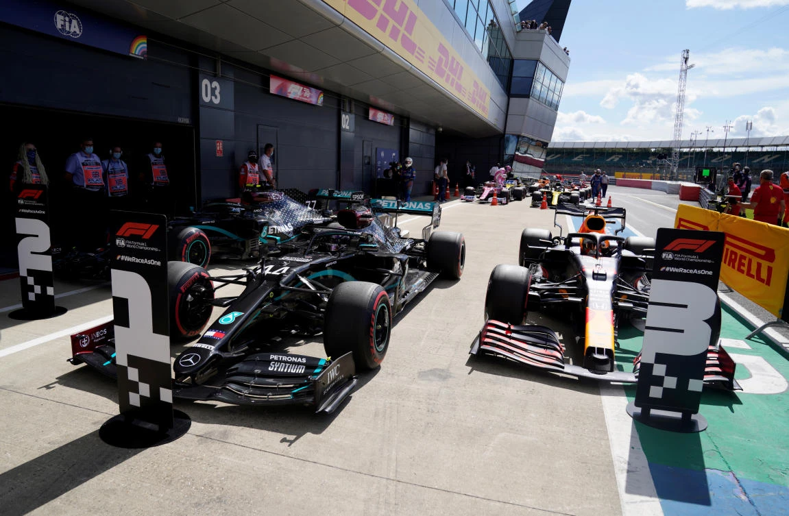 Max Verstappen (car, right) admitted that Mercedes drivers, pole sitter Lewis Hamilton and Valtteri Bottas, who smashed the track record twice each in qualifying, were untouchable for sheer pace. (Reuters)