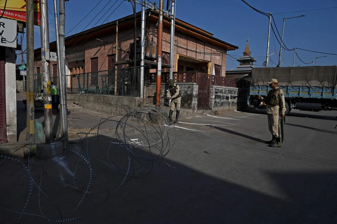 A curfew has been imposed across Indian Kashmir just two days before the first anniversary of New Delhi’s abolition of the restive region’s semi-autonomy, officials said late August 3, citing intelligence reports of looming protests. (File/AFP)