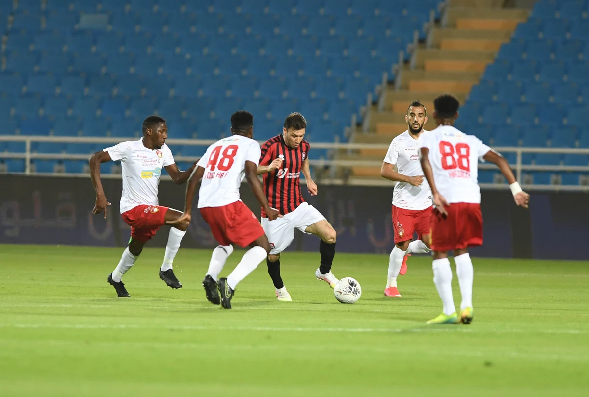 Action on opening day of the resumed Saudi Professional League (SPL) football season on August 4, 2020. (Photos by Basheer Alzain Saleh)