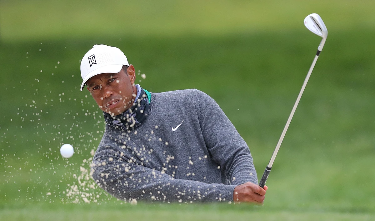 Tiger Woods during a practice round prior to the 2020 PGA Championship at TPC Harding Park on Tuesday. (AFP)