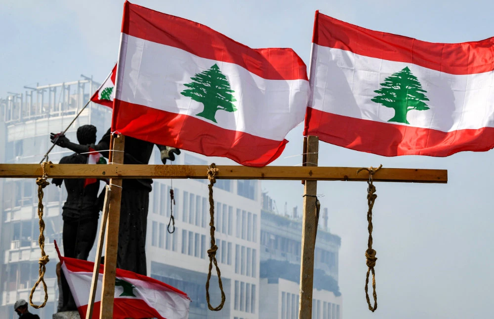 Angry Lebanese set up mock gallows amid calls for ‘revenge’ over blast
