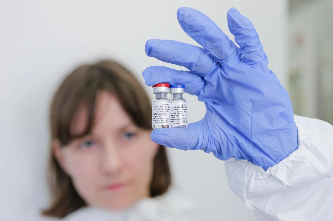 This handout picture taken on August 6, 2020 and provided by the Russian Direct Investment Fund shows the vaccine against the coronavirus disease, developed by the Gamaleya Research Institute of Epidemiology and Microbiology. (AFP)