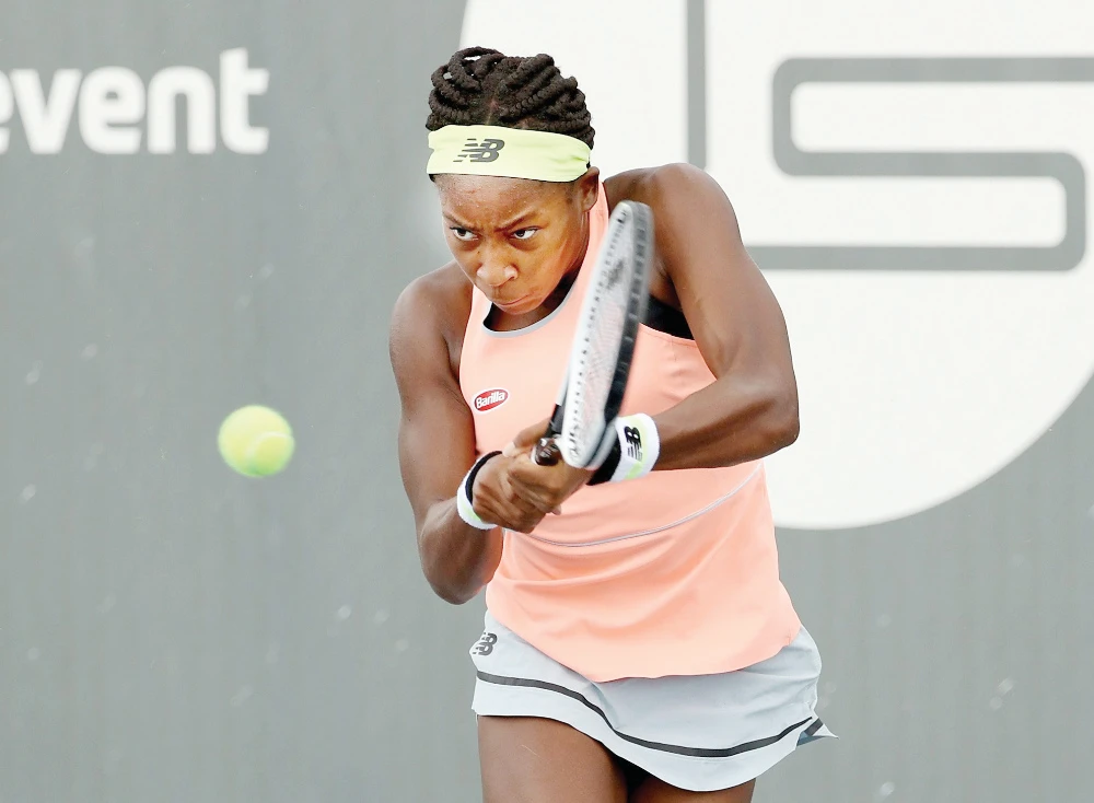 Coco Gauff during her match against Aryna Sabalenka of Belarus at the Top Seed Open in Lexington, Kentucky on Wednesday. (AFP)