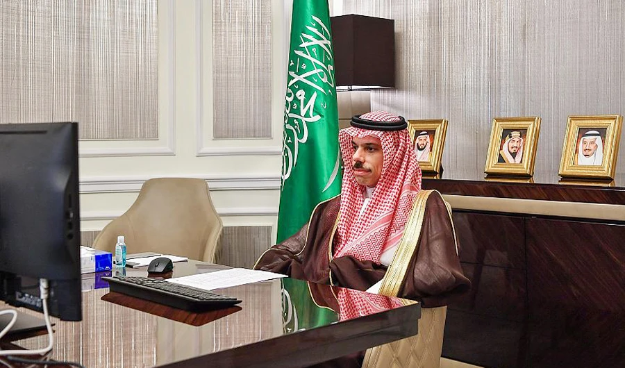 The group, chaired by Saudi Arabia, was represented by the Kingdom’s Foreign Minister, Prince Faisal bin Farhan. (SPA)