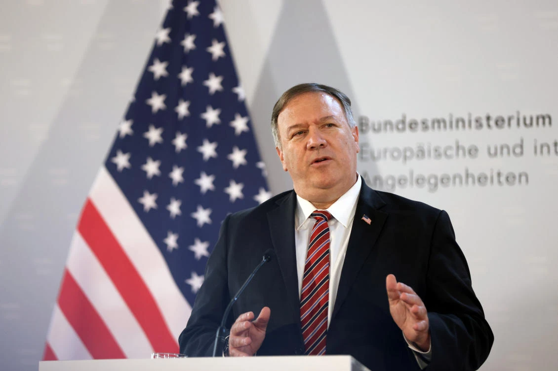 US Secretary of State Mike Pompeo holds a joint news conference with Austrian Foreign Minister Alexander Schallenberg in Vienna, Austria, August 14, 2020. (Reuters)