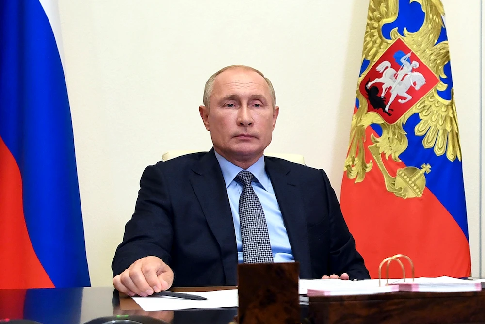 President Vladimir Putin on Friday called on the permanent members of the UN Security Council and Germany to convene an emergency Iran summit to avoid an escalation of tensions in the Gulf. (Kremlin Pool Photo via AP)