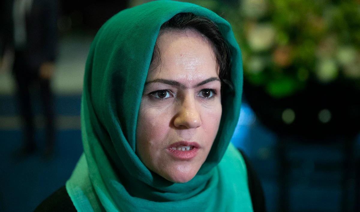 Afghan politician Fawzia Koofi survived an assassination attempt, Afghan officials said Saturday, Aug. 15, 2020. (AP)