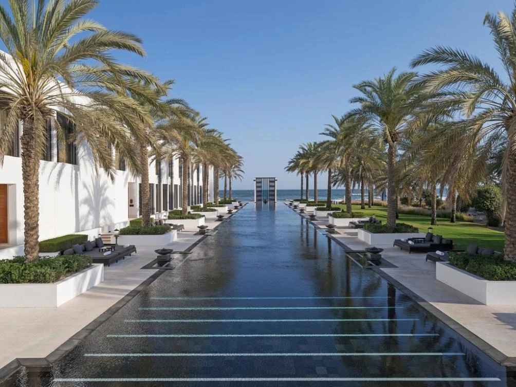 The Long Pool at The Chedi Muscat hotel in the Omani capital. (Courtesy GHM Hotels)