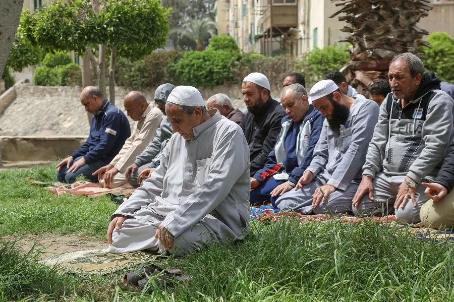 Worshipers are expected to observe social distancing and wear face masks to prevent another viral outbreak. (File/AFP)