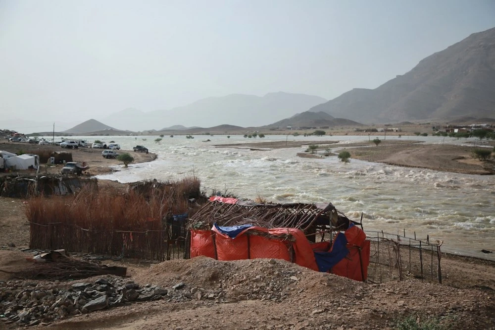 Flooding in Marib province earlier this month. Flash floods have killed at least 148 people. (AFP/File)