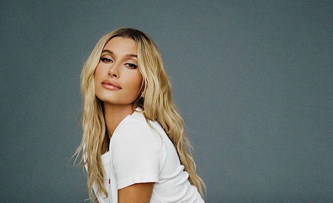 Hailey Bieber steps out in Amina Muaddi heels