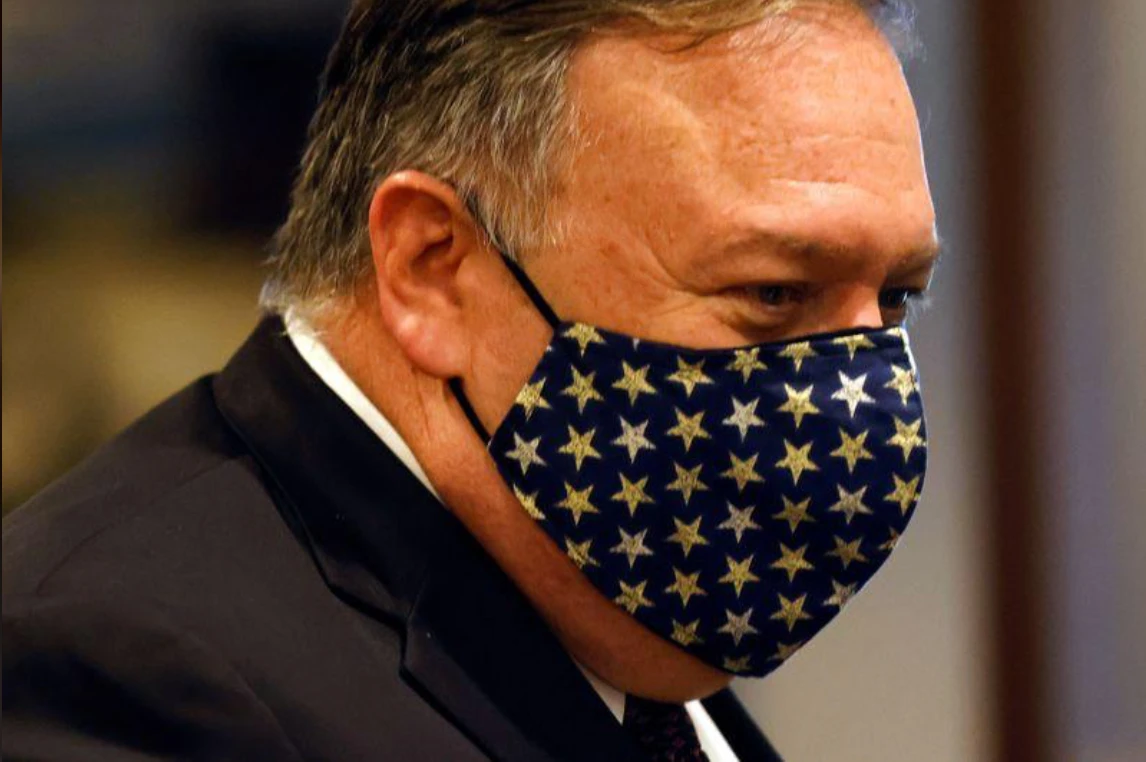 Mike Pompeo departs a meeting with members of the U.N. Security Council about Iran's alleged non-compliance with a nuclear deal at the United Nations in New York, U.S., August 20, 2020. (Reuters)