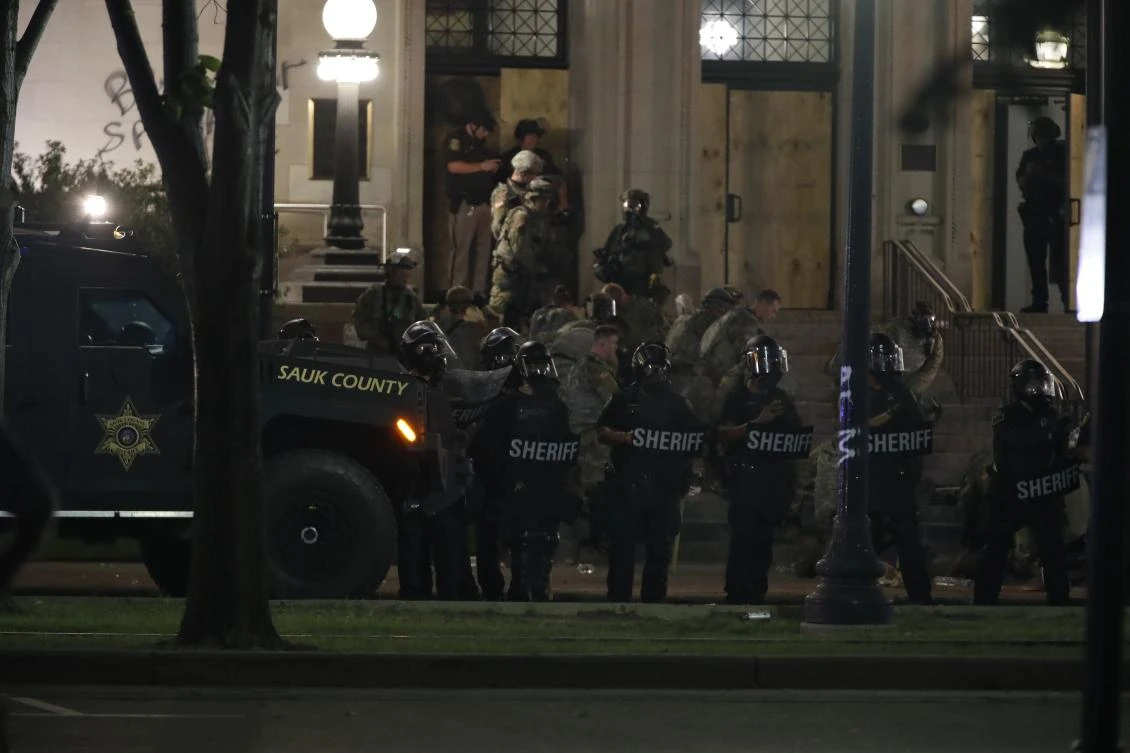 Clashes at US protest over police shooting of black man