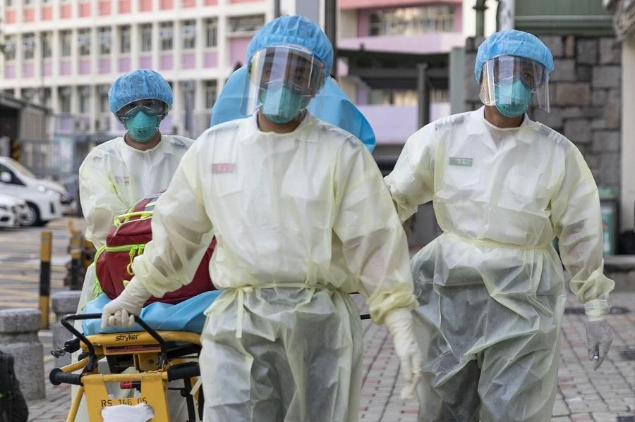 Hong Kong had seen a resurgence of locally transmitted cases since the start of July but the daily number has fallen from triple digits in recent weeks to low double digits. (File/AFP)