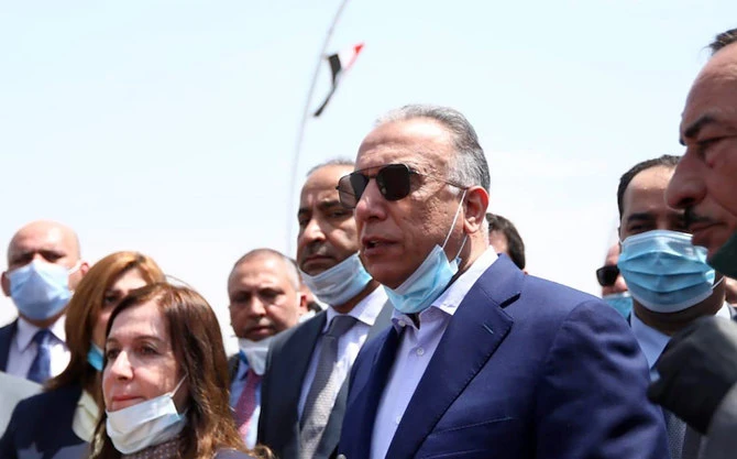 Speaking at an Amman summit between Jordan, Iraq and Egypt, Mustafa Al-Kadhimi also reiterated Iraq’s desire for a balanced relationship with its Arab neighbors. (AFP/File Photo)
