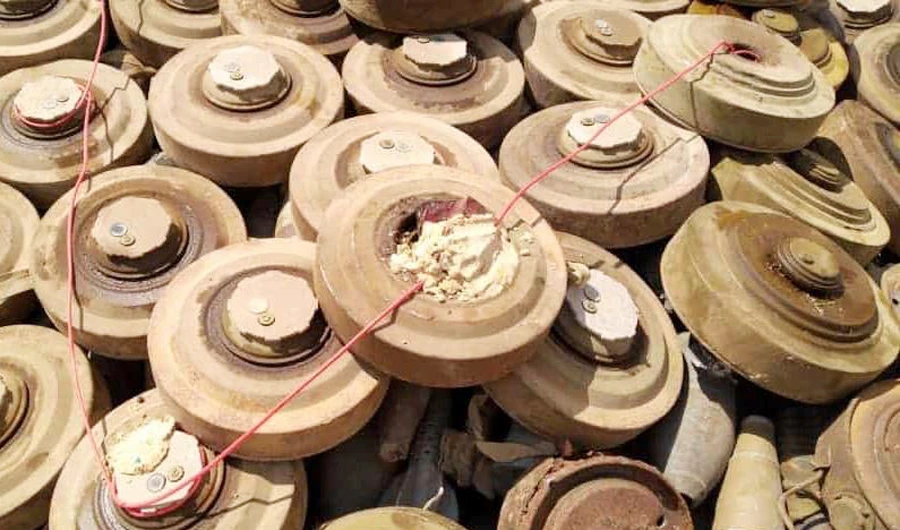 The vast number of land mines continues to pose a threat to the Yemeni people. (SPA)