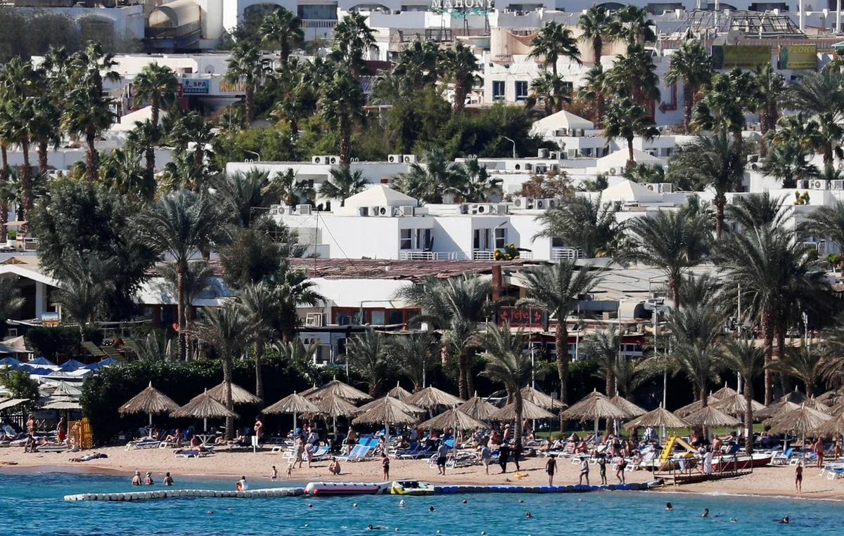 Egypt's civil aviation authority told airlines operating out of vacation hotspots Hurghada, Sharm El-Sheikh (pictured), Marsa Alam and Taba that visitors could get a polymerase chain reaction (PCR) test upon arrival at these international airports for $30. (Reuters/File Photo)