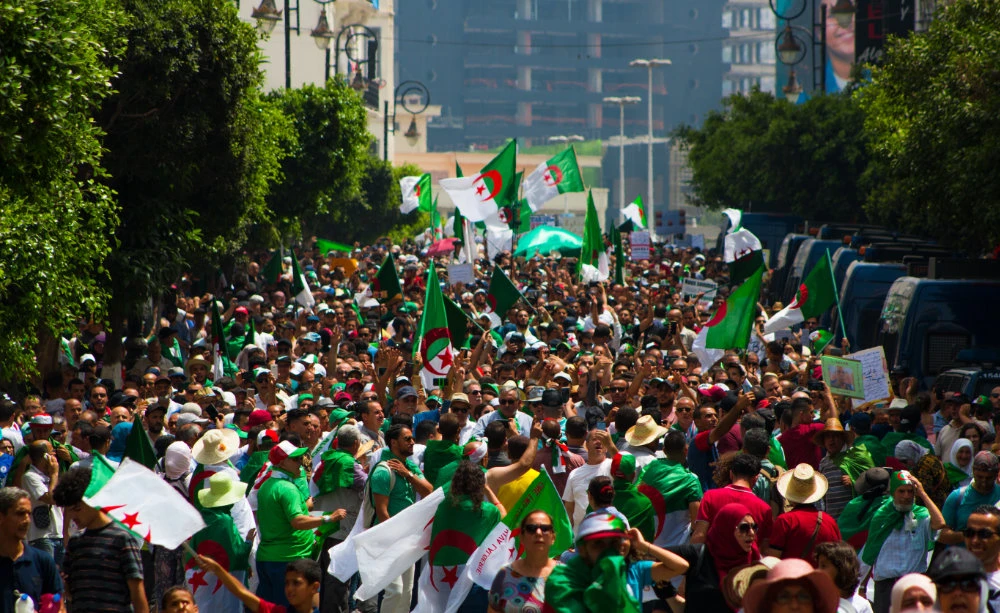 Algerians protest against the government and against corruptions in the country in this photo taken in April 2019. (Shutterstock)