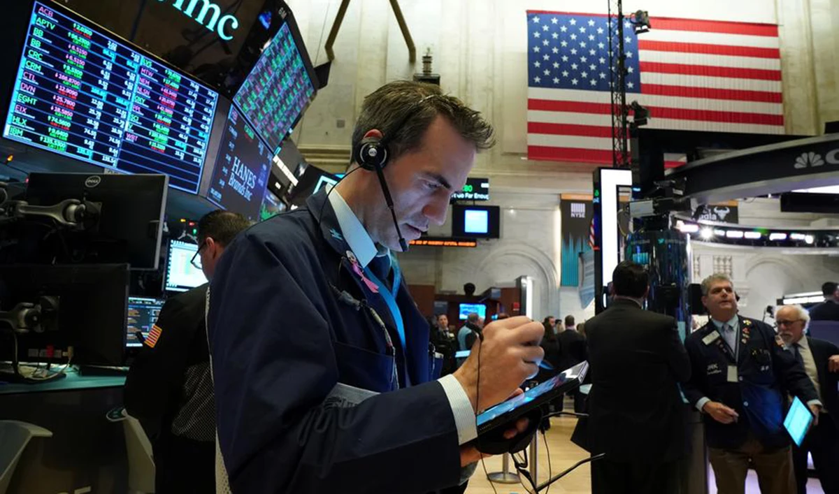 A trader works at the New York Stock Exchange (NYSE) in New York, US. (Reuters)